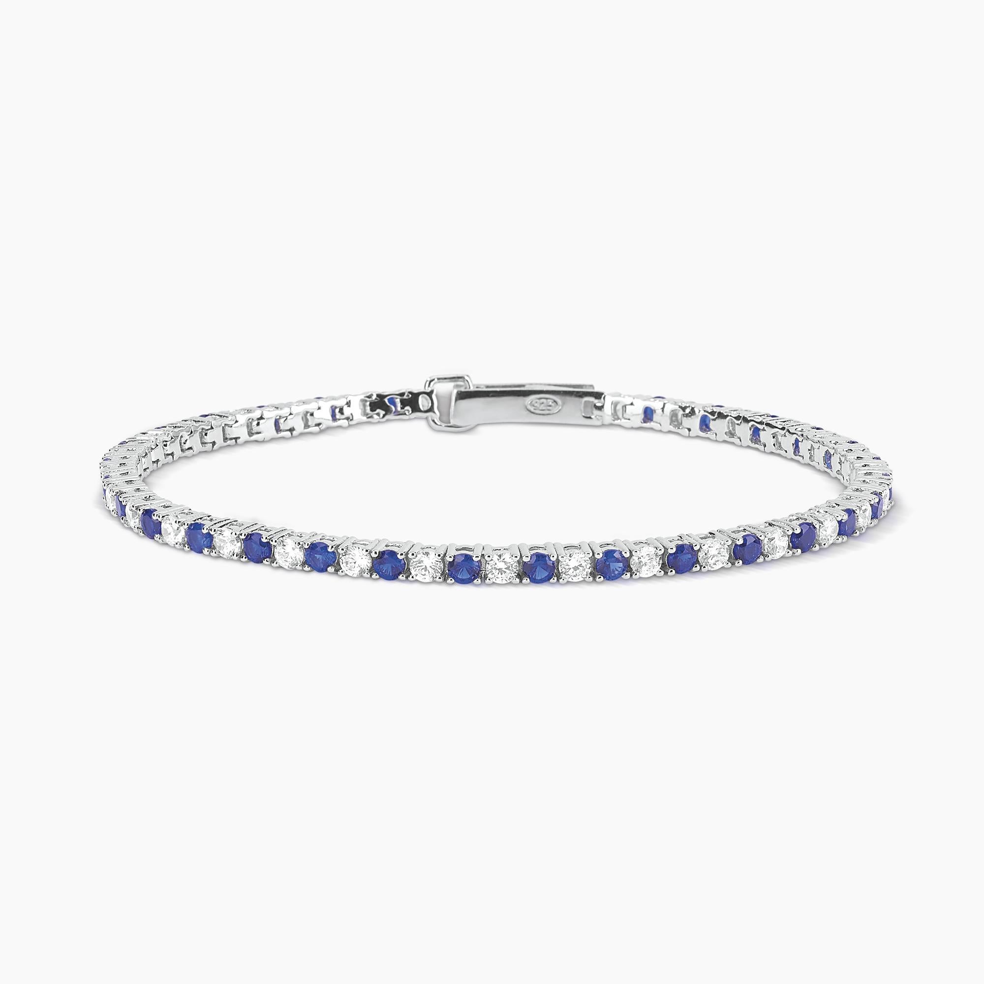 Mabina Donna - Bracciale tennis in argento con zaffiri sintetici e zirconi Tennis Club - 533456-17