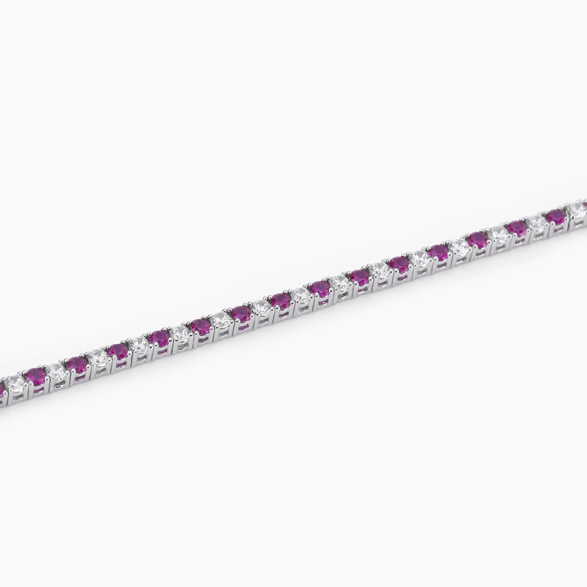 Mabina Donna - Bracciale Bracciale tennis con rubini sintetici TENNIS CLUB - 533457-M