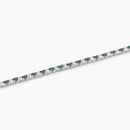 Mabina Donna - Bracciale tennis in argento con smeraldi sintetici e zirconi - 533458-17