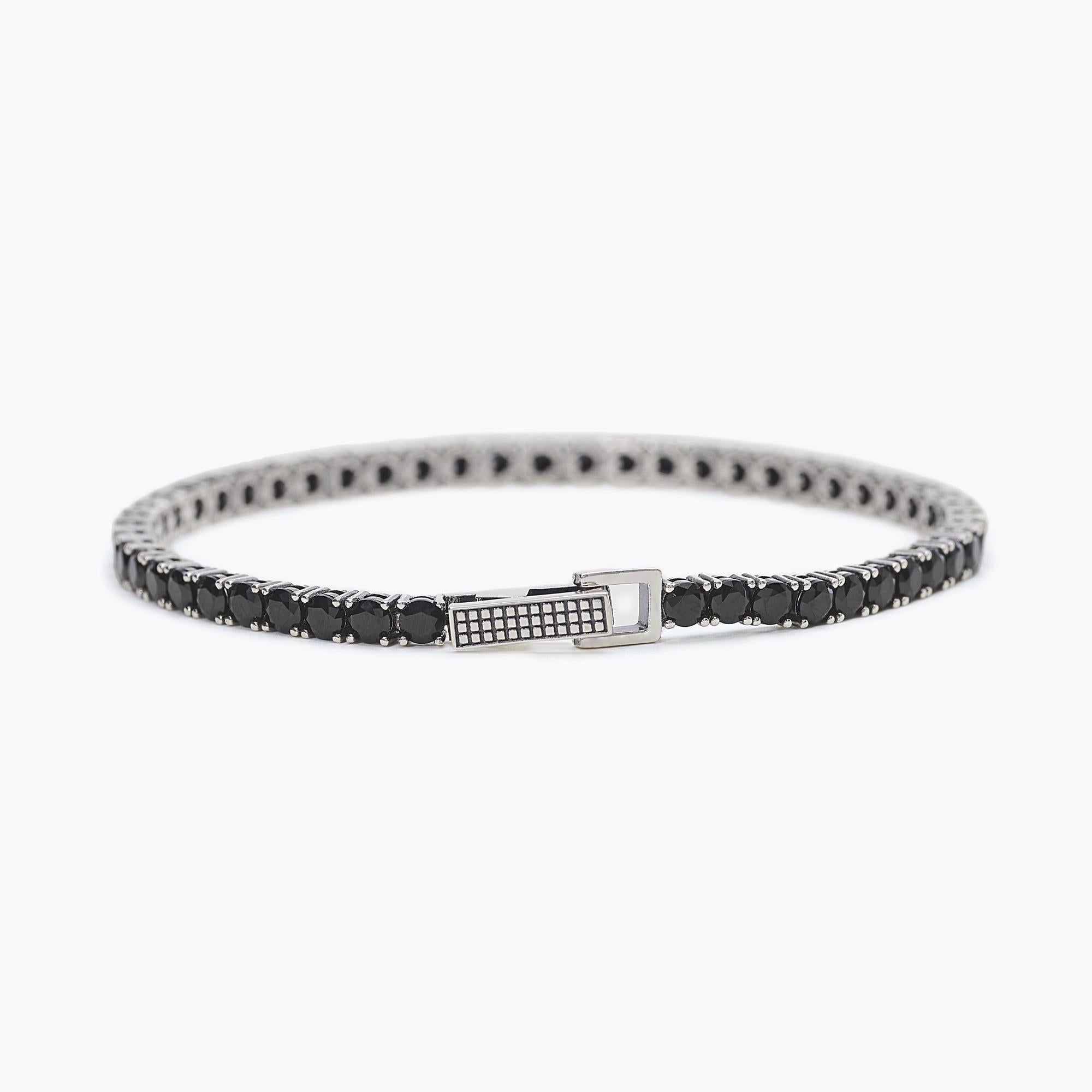 Mabina Uomo - Bracciale tennis da uomo con zirconi neri TENNIS CLUB - 533580-S