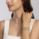 Mabina Woman - Pink silver bracelet with hearts PENSIERO STUPENDO - 533634-M