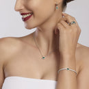 Mabina Donna - Bracciale con smeraldo sintetico COOL OR RÉTRO? - 533636-M