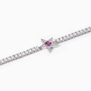 Mabina Woman - Star tennis bracelet with synthetic tourmaline STARLET -533650-M