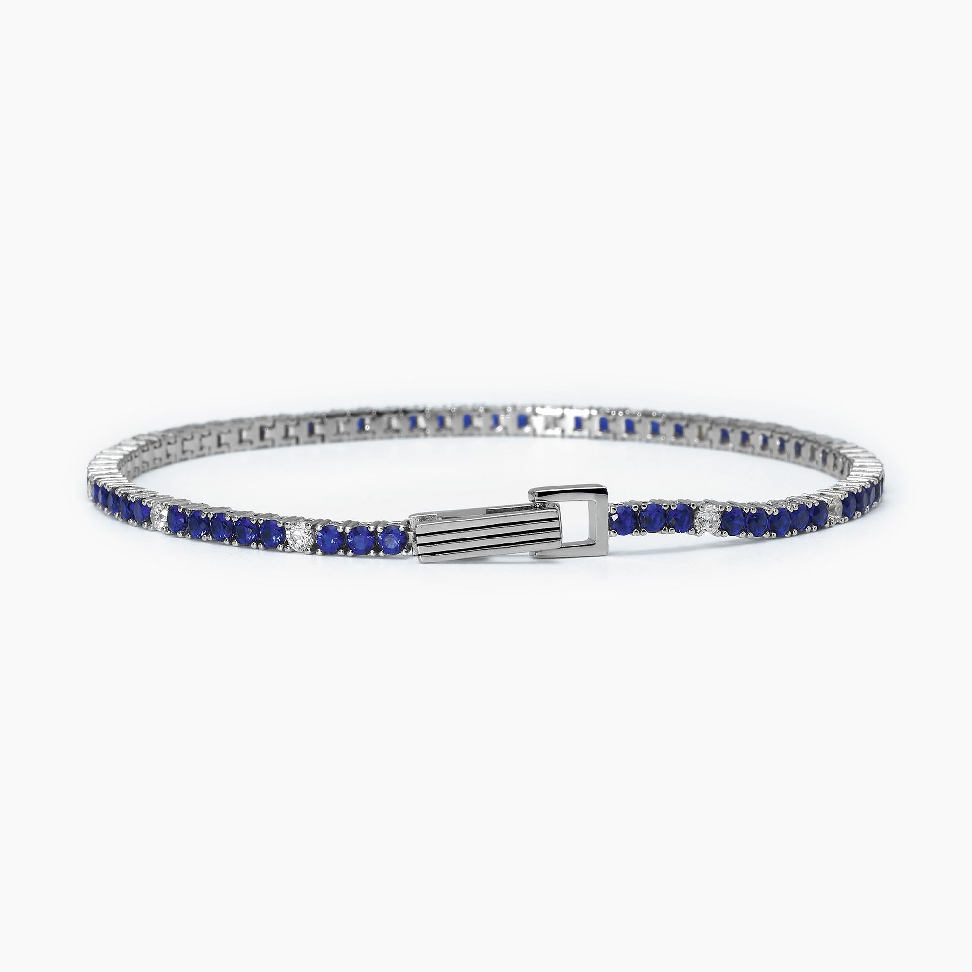 Mabina Uomo - Bracciale tennis blu TENNIS CLUB - 533701-M