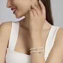 Mabina Donna – ONE LOVE Armband mit Muschelperlen und Herz in Pavé – 533733