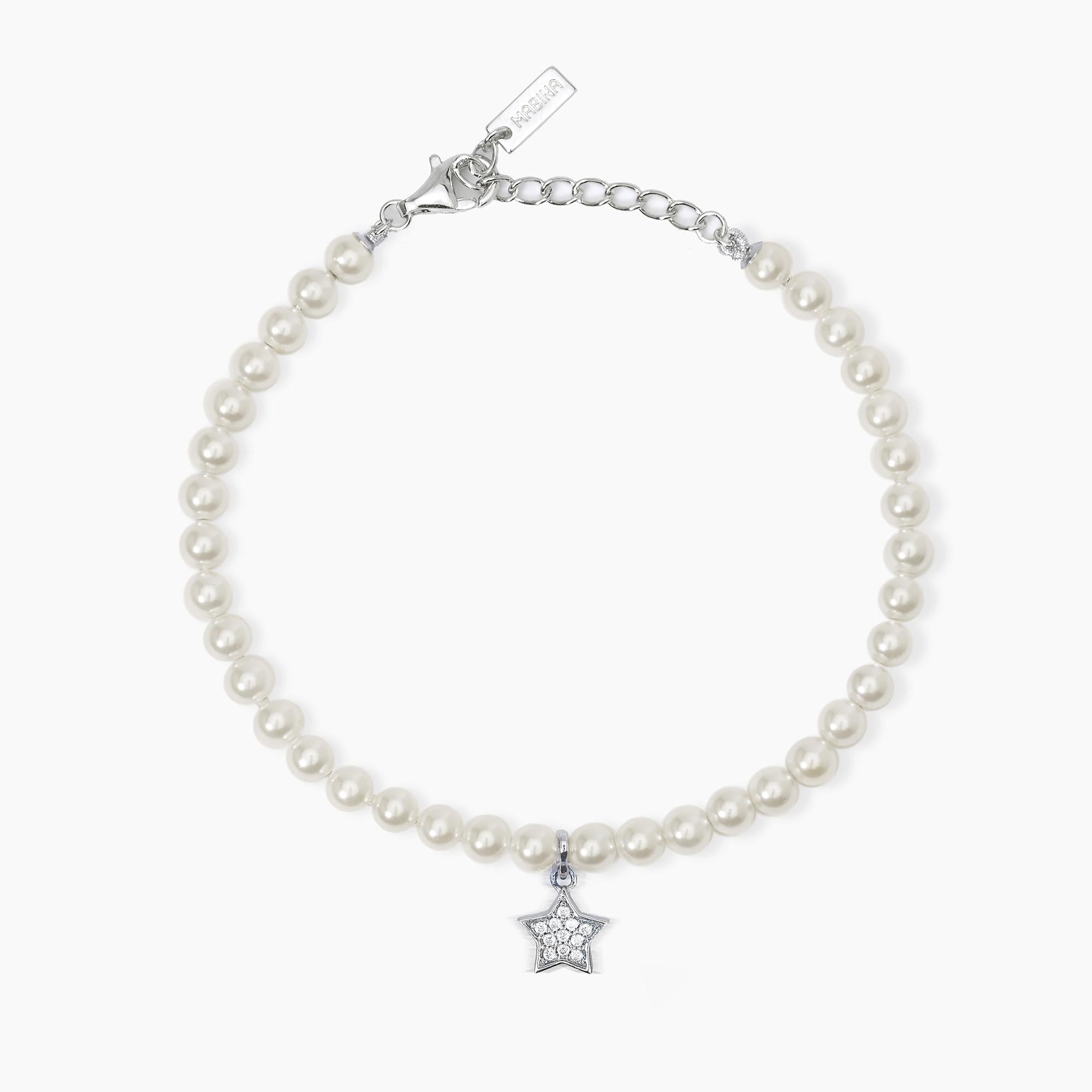 Mabina Donna - Bracciale con perle conchiglia e stella POLVERE DI STELLE - 533736