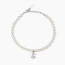 Mabina Donna - Bracciale in argento con perle conchiglia e angelo in pavè MY ANGEL - 533737