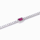 Mabina Donna - Tennis in argento con rubino sintetico COOL OR RÉTRO? - 533741-M