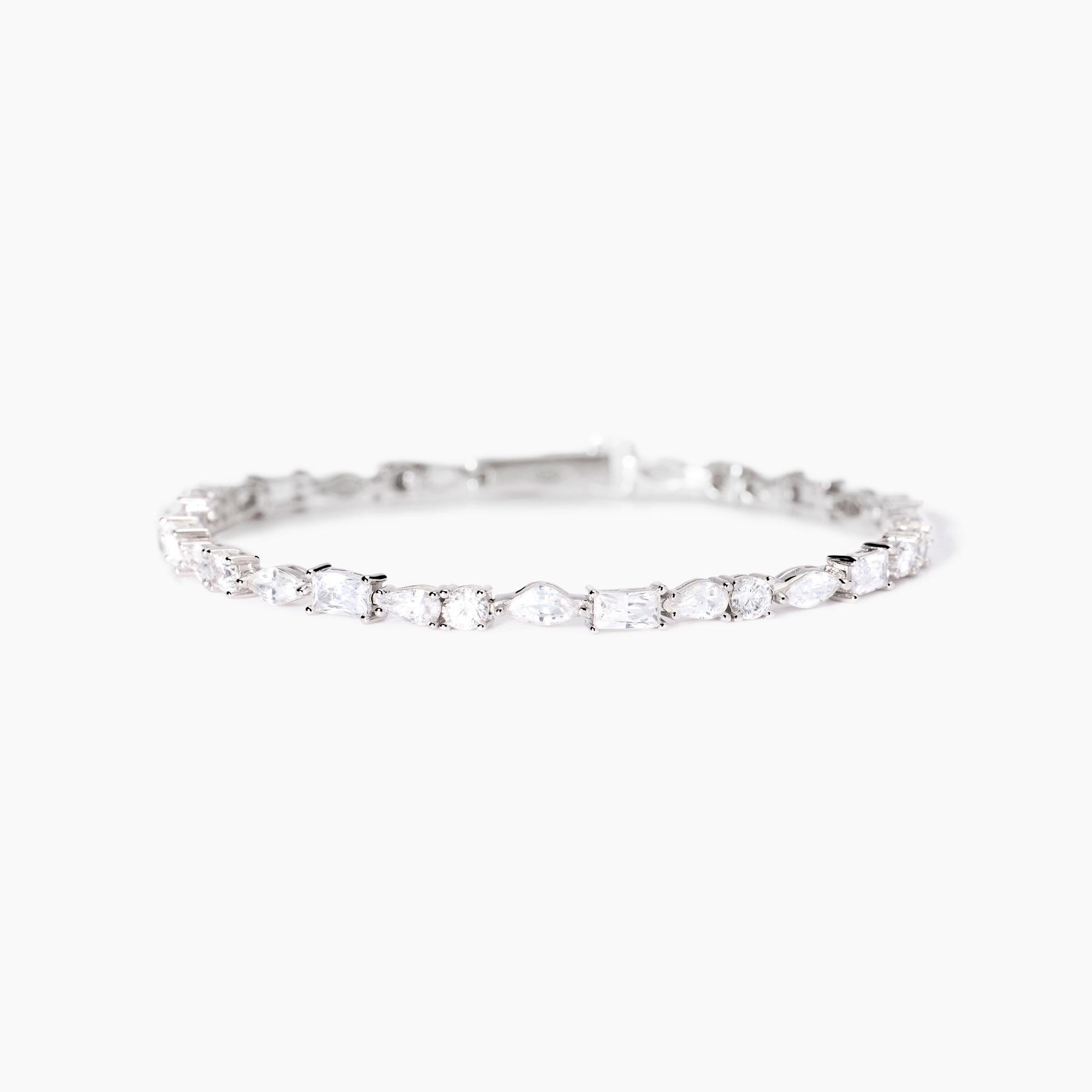 Mabina Donna - Bracciale con elementi taglio baguette e goccia Luxury - 533757-18