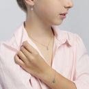 Mabina Junior - Bracciale in argento con quadrifoglio e zirconi CERCAMI - 533781