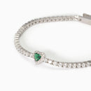 Mabina Donna - Women's tennis bracelet with emerald LOVE AFFAIR - 533837-16