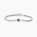 Mabina Donna - Bracelet tennis femme avec émeraude LOVE AFFAIR - 533837-18