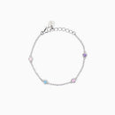 Mabina Junior - Girl's bracelet with synthetic tourmaline and RAINBOW zircons - 533871