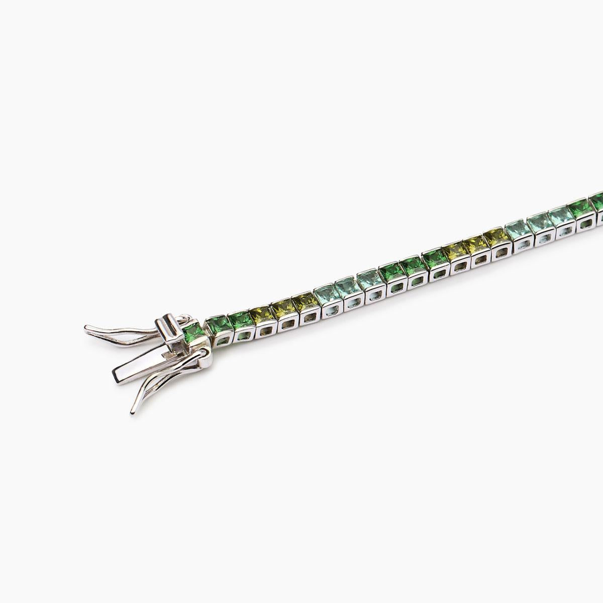 Mabina Woman - Tennis bracelet with green multicolor zircons TENNIS CLUB - 533882
