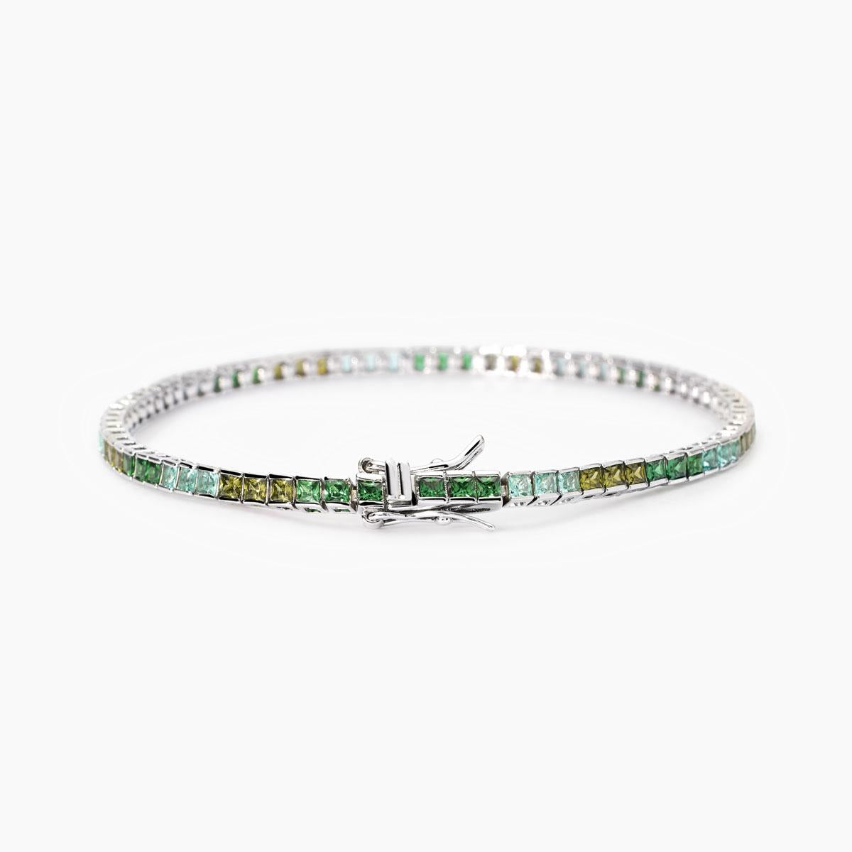 Mabina Woman - Tennis bracelet with green multicolor zircons TENNIS CLUB - 533882