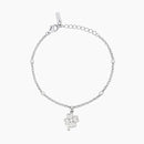 Mabina Donna - Bracciale in argento con catena e quadrifoglio Buona Fortuna - 533890