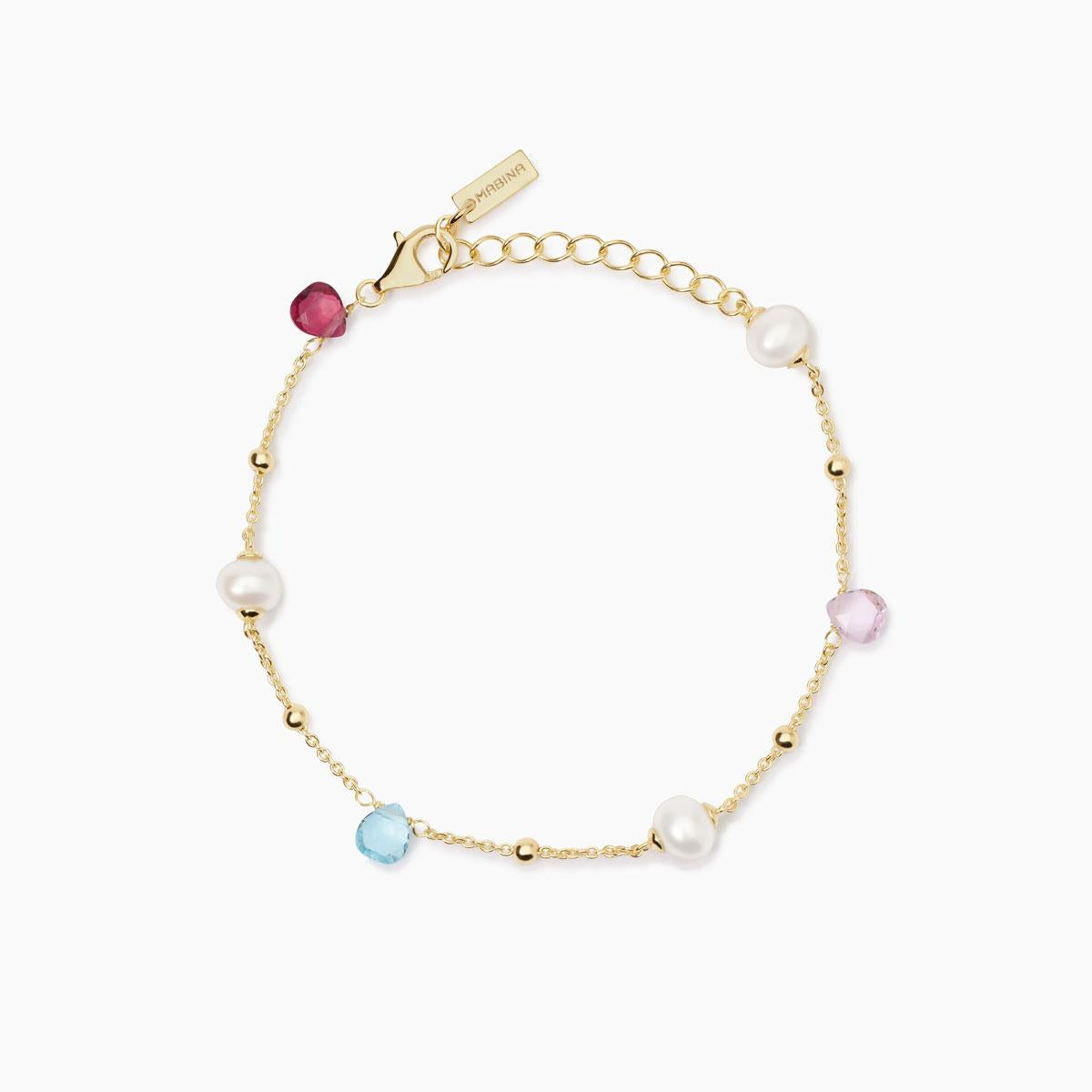 Mabina Femme - Bracelet avec verre multicolore et perles CODE BEAUTÉ - 533897