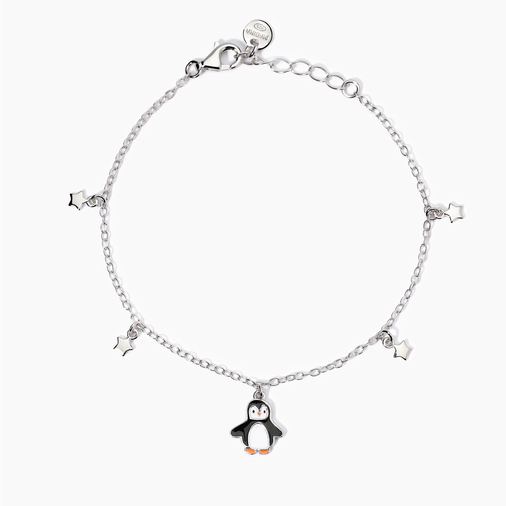 Mabina Junior - Bracciale bimba con pinguino e stelline Sig. Pinguino - 533918