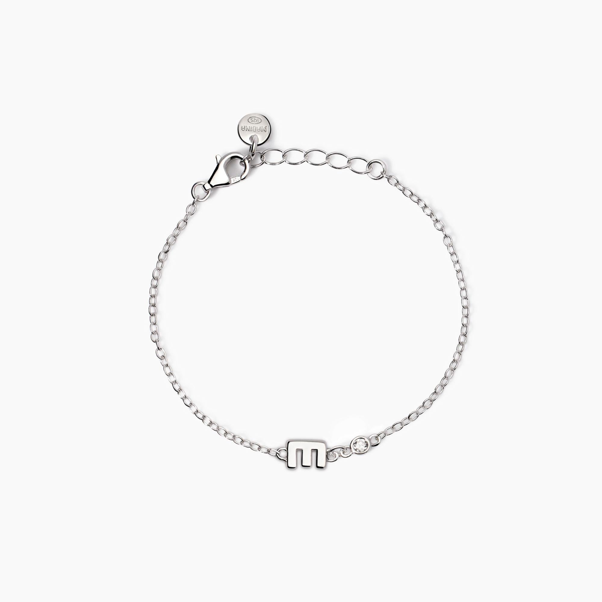 Mabina Junior - Bracciale neonato con lettera E Welcome Baby - 533925E