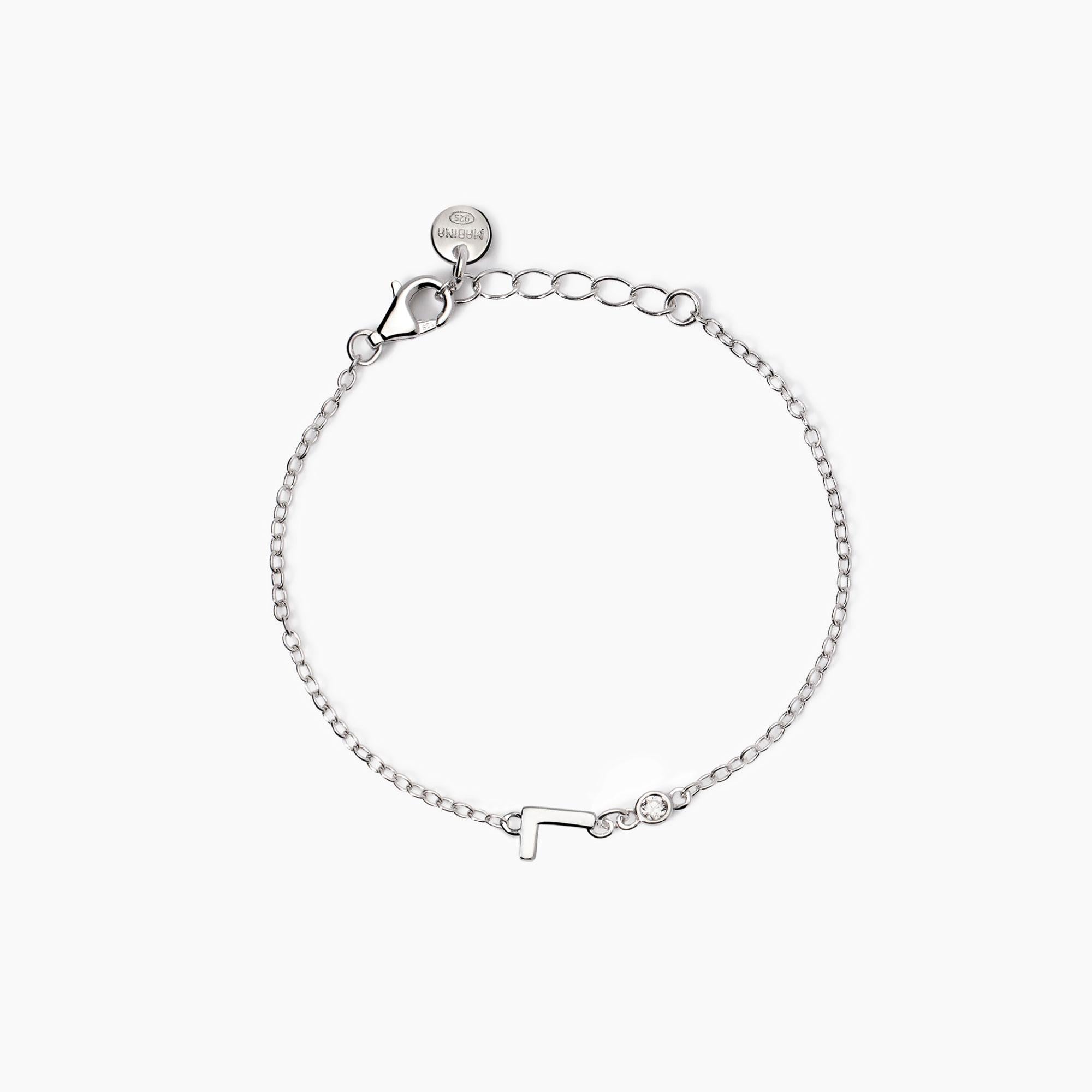 Mabina Junior - Bracciale neonato con lettera L Welcome Baby - 533925L