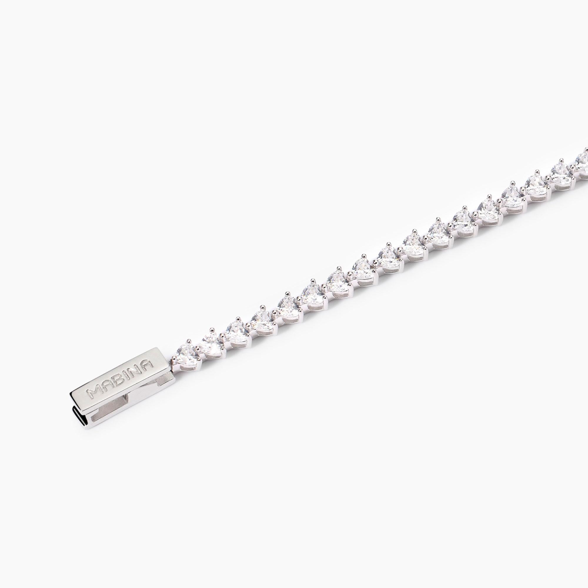 Mabina Donna - Tennisarmband mit Zirkonia im Herzschliff Es wird kein Abenteuer - 533948-18