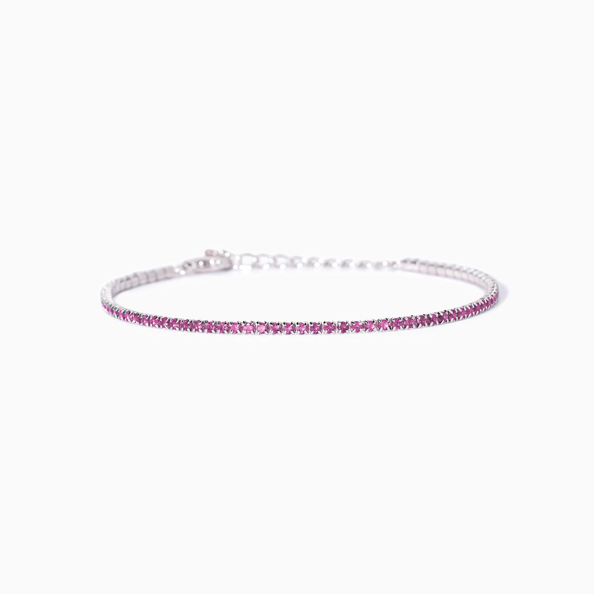 Mabina Donna - Bracciale tennis con tormalina sintetica Mini Tennis - 533961