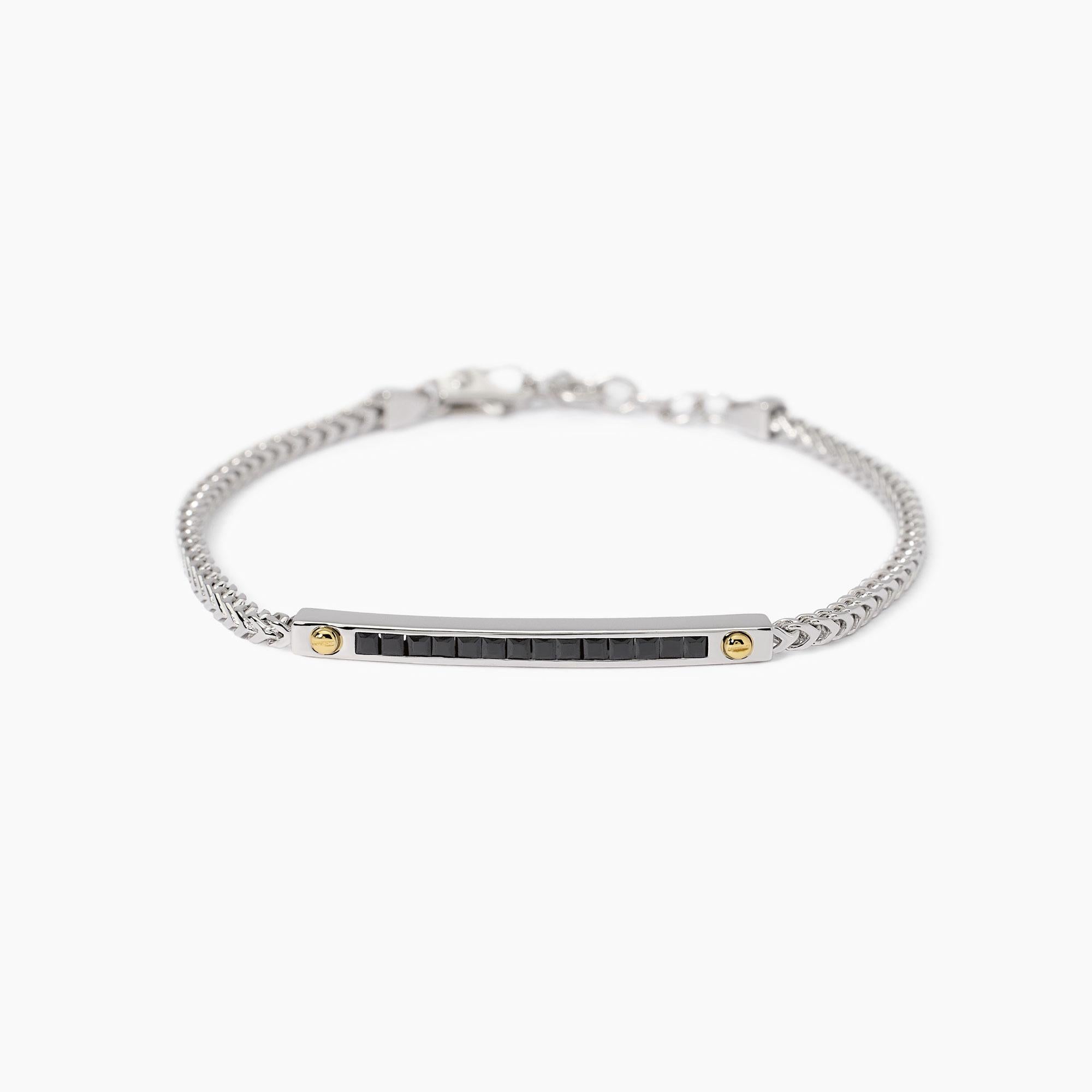 Mabina Uomo - Bracciale con piastra in zirconi Tools - 533992