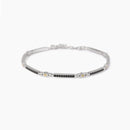 Mabina Uomo - Bracciale regolabile con piastre e zirconi Tools - 533994