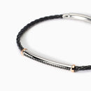 Mabina Uomo - Bracciale in lab leather con piastra Smarter - 534000