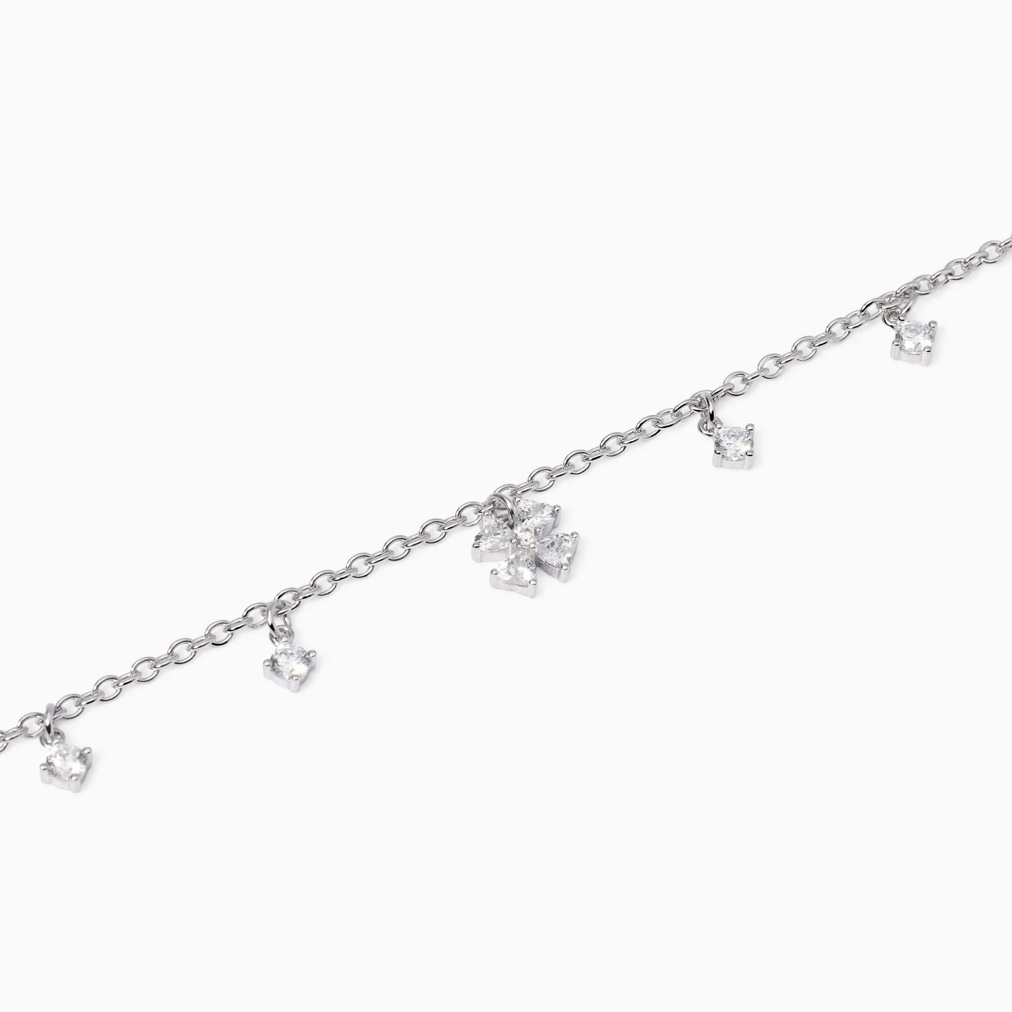Mabina Donna - Bracciale con ciondoli in zircone e quadrifoglio Cercami - 534054