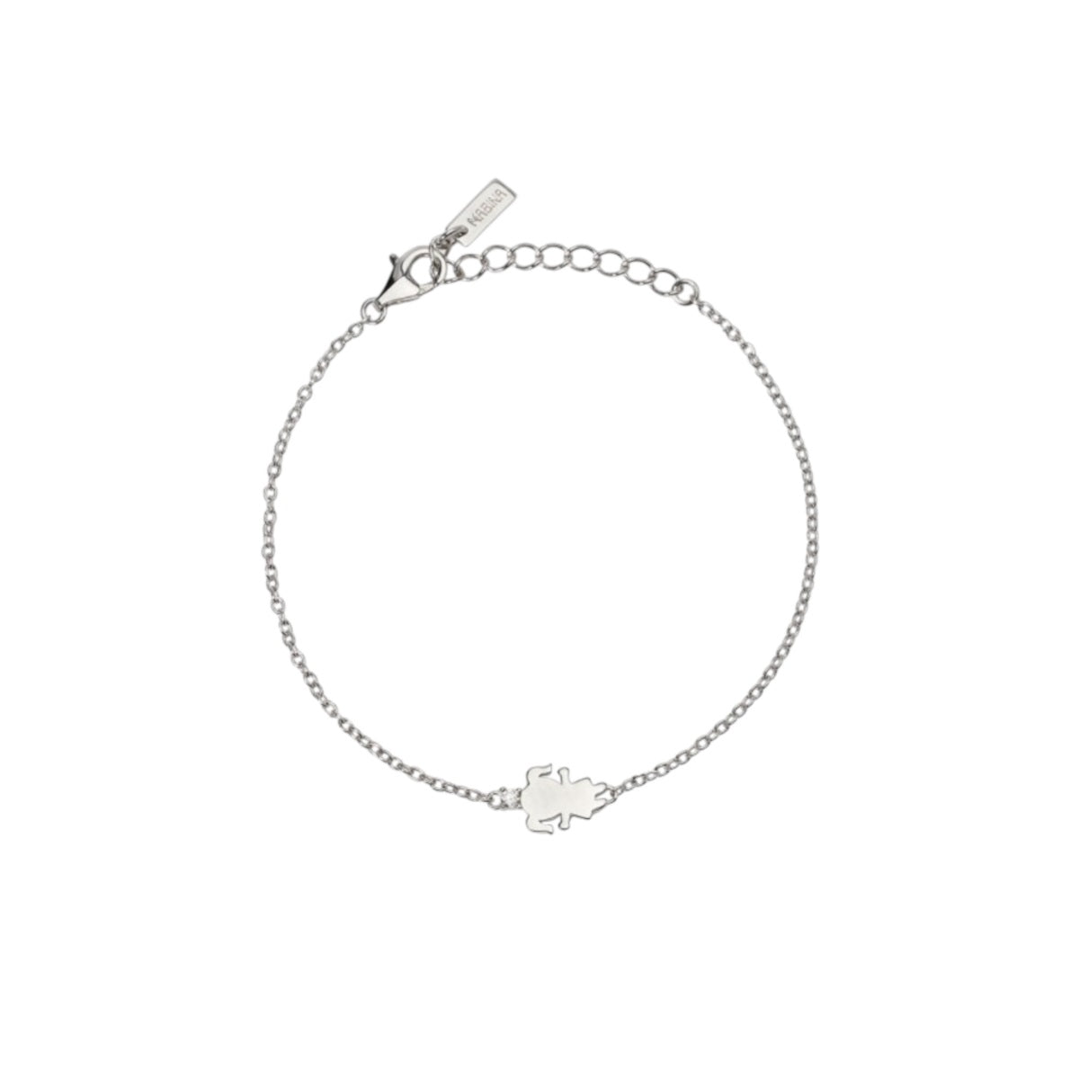 Mabina Donna - Bracciale con charm bimba in argento e diamanti lab-grown, 0.04ct - 534067