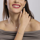 Mabina Donna - Bracciale con charm bimba in argento e diamanti lab-grown, 0.04ct - 534067