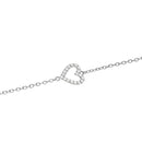 Mabina Donna - Bracciale cuore in argento e diamanti lab-grown, 0.18ct - 534071