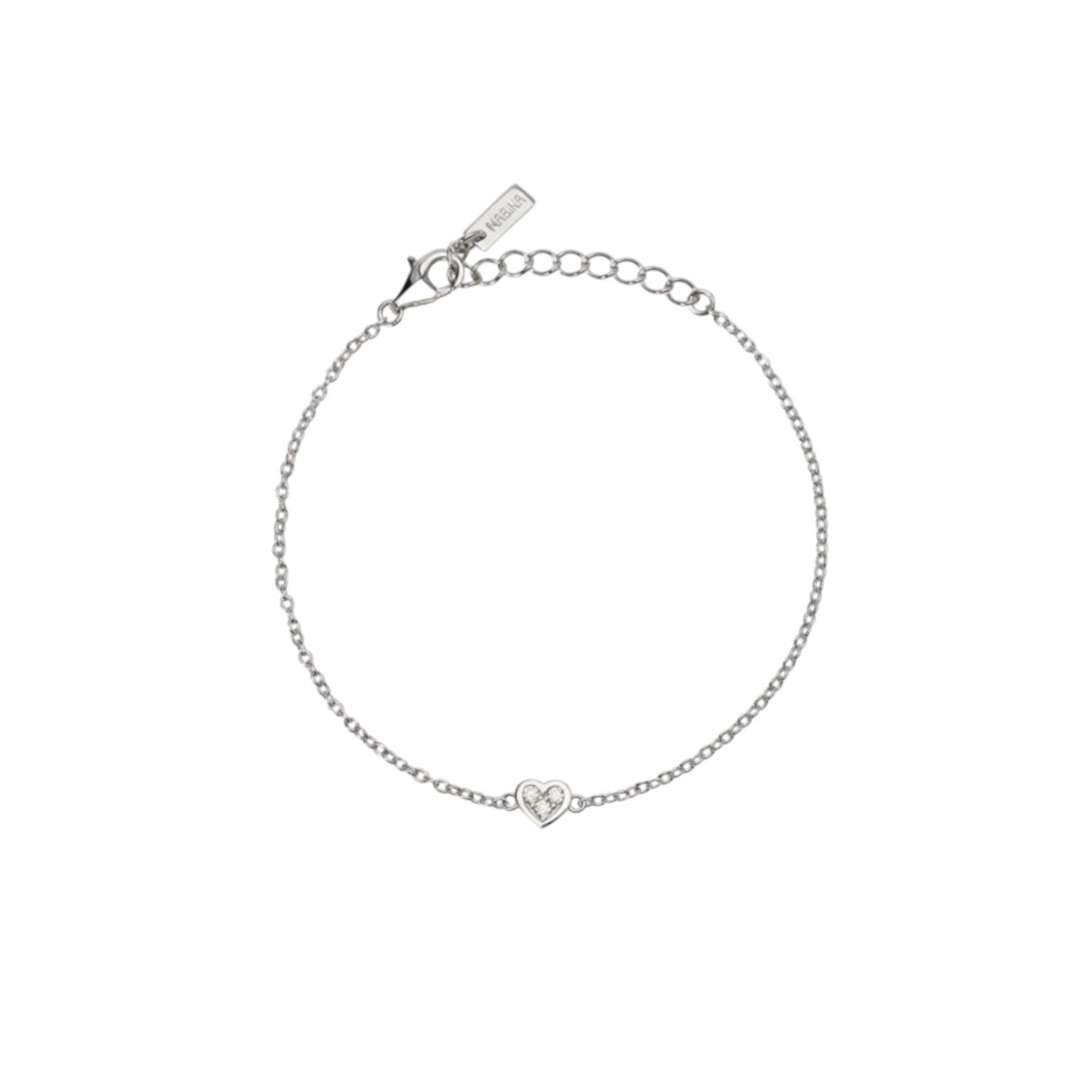 Mabina Donna - Bracciale cuore in argento e diamanti lab-grown, 0.08ct - 534072