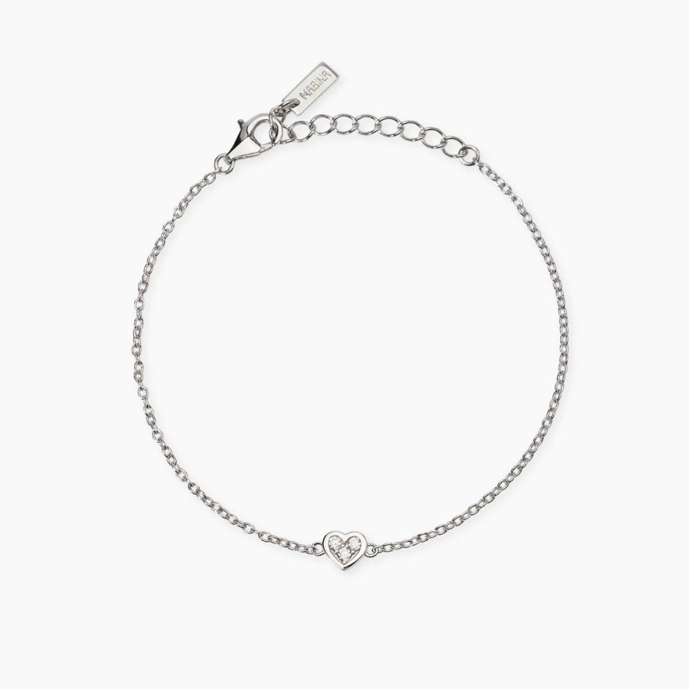 Mabina Donna - Bracciale cuore in argento e diamanti lab-grown, 0.08ct - 534072