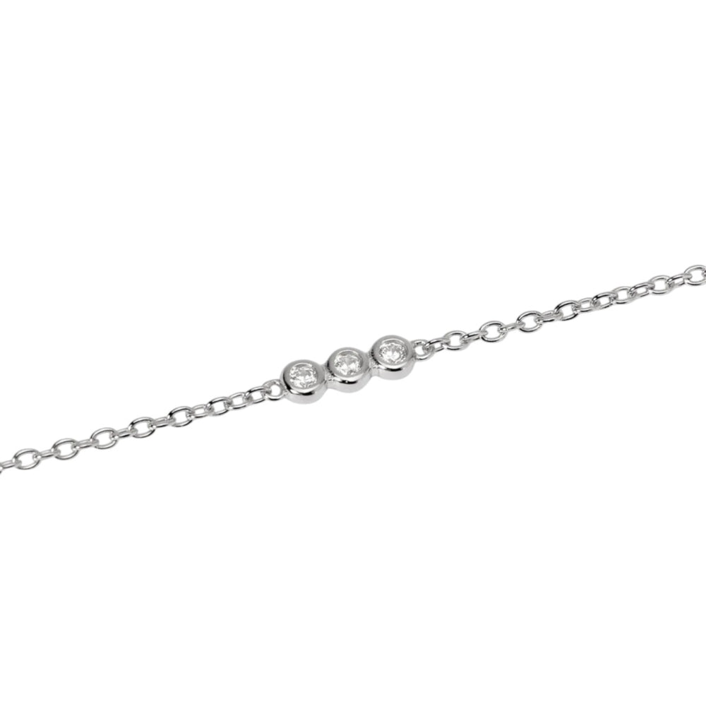 Mabina Donna - Bracciale in argento e 3 diamanti lab-grown, 0.08ct - 534073