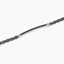 Mabina Uomo - Bracciale con ematite grigia e piastra in zirconi - BLACK ROCK - 534090