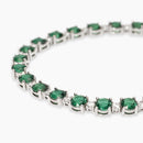 Mabina Donna - Bracciale con smeraldi sintetici CHAPEAU - 534108