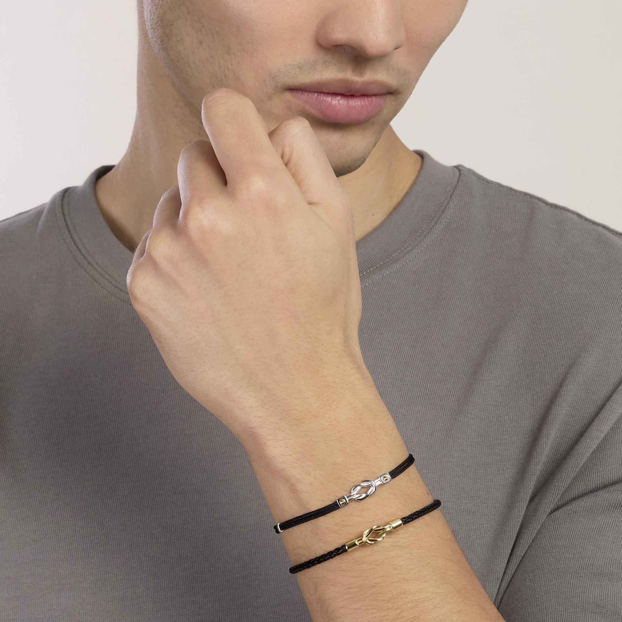 Mabina Uomo - Bracciale in nylon con nodo centrale da uomo IL MARINAIO - 534143