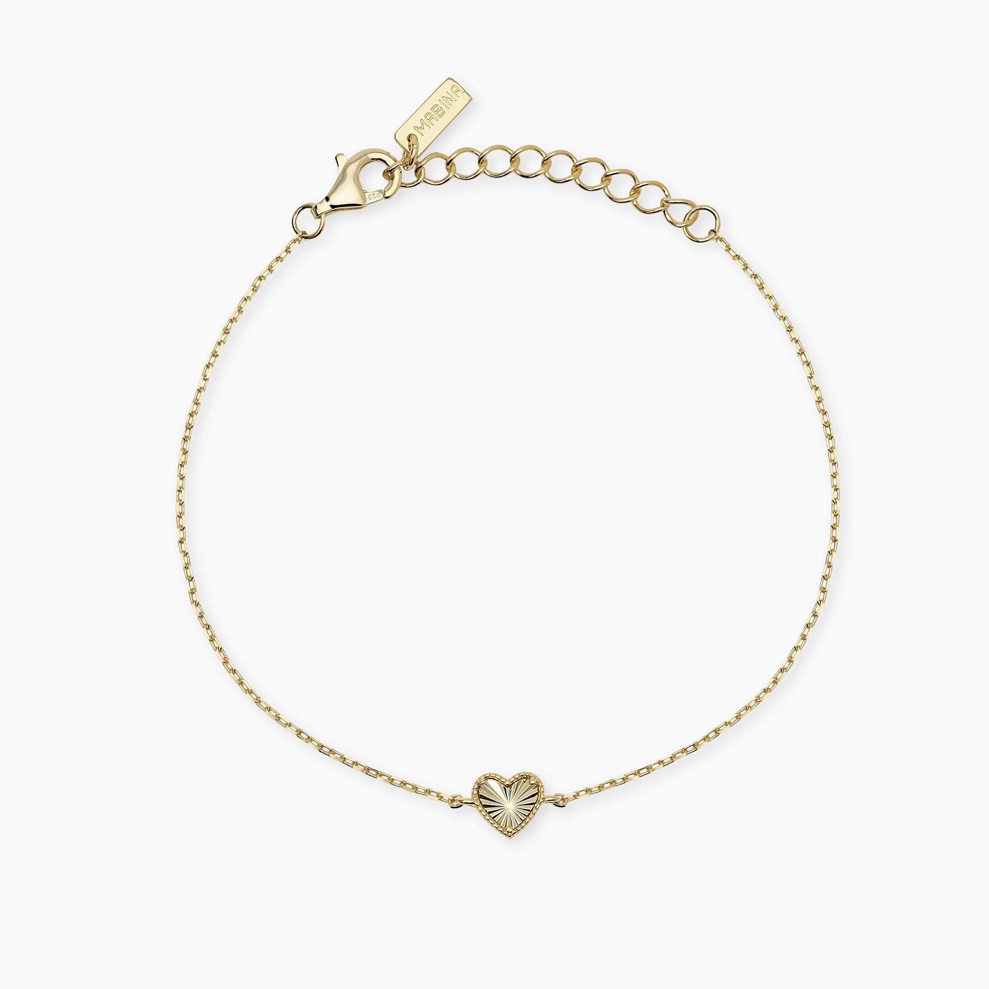 Mabina Donna - Bracciale in argento dorato con cuore VOILÀ - 534170