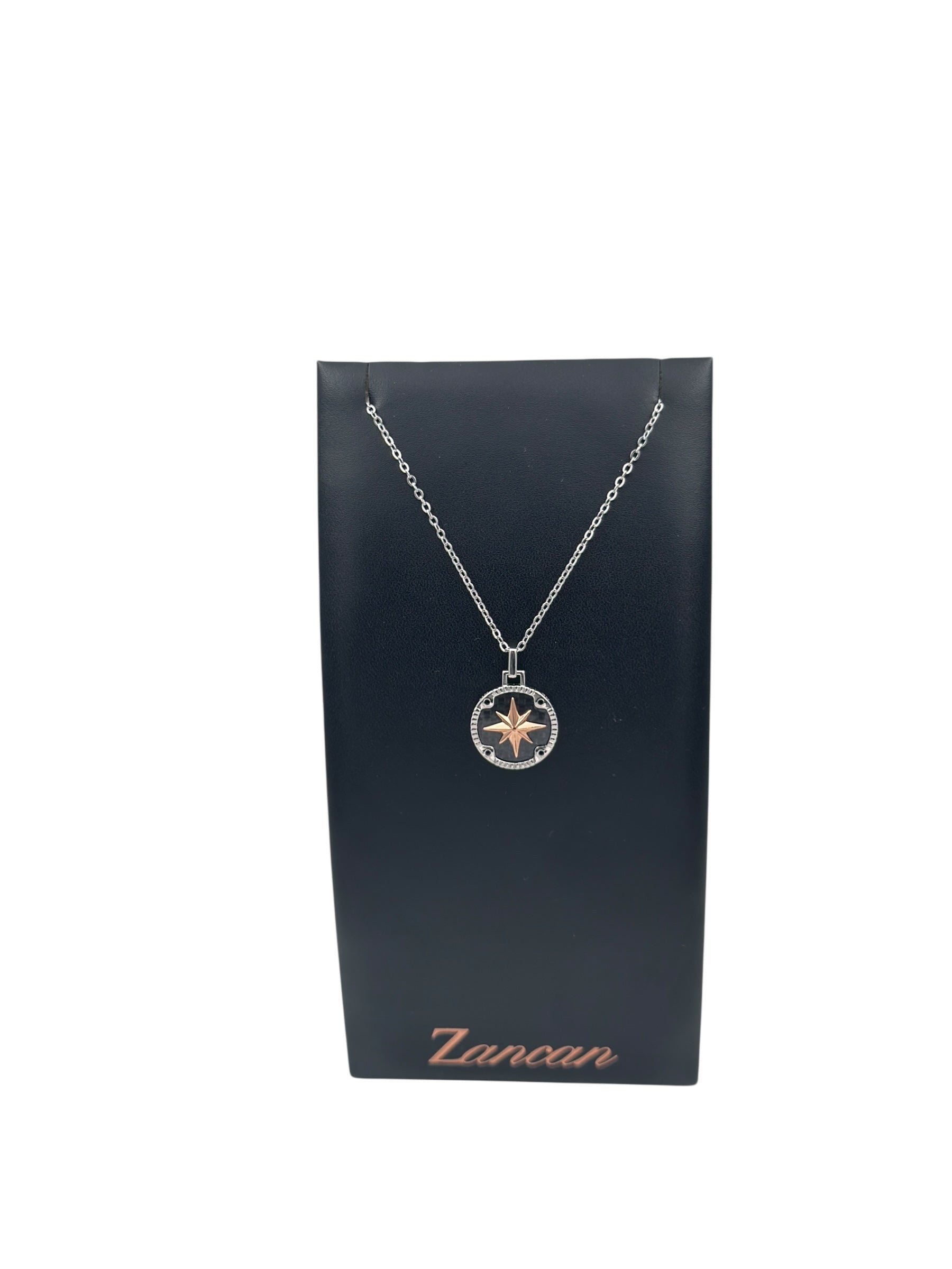 Collana Zancan da uomo IN ARGENTO Rosa dei Venti - ESC227