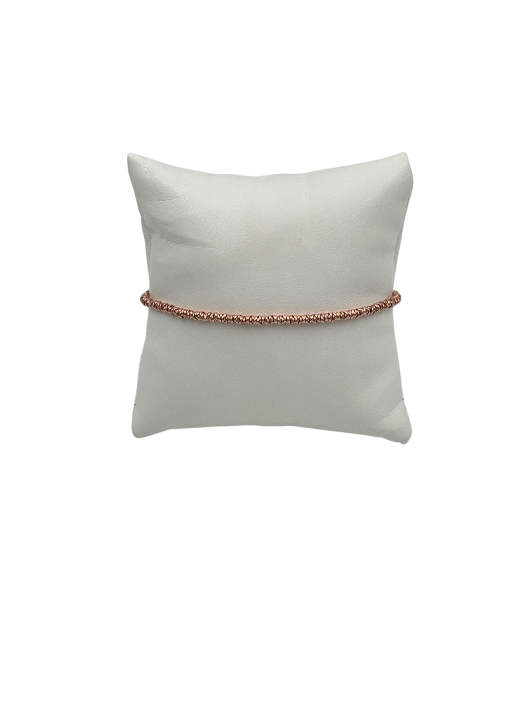 Bracciale Spadarella in argento rosato con anellini, unisex - SPBR263-rosè