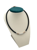 Girocollo Baraka da uomo n caucciu', oro bianco e rosa 18kt - GC21062