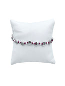 Bracciale Spadarella in argento, da donna, con cuori, colore fucsia - SPBR64