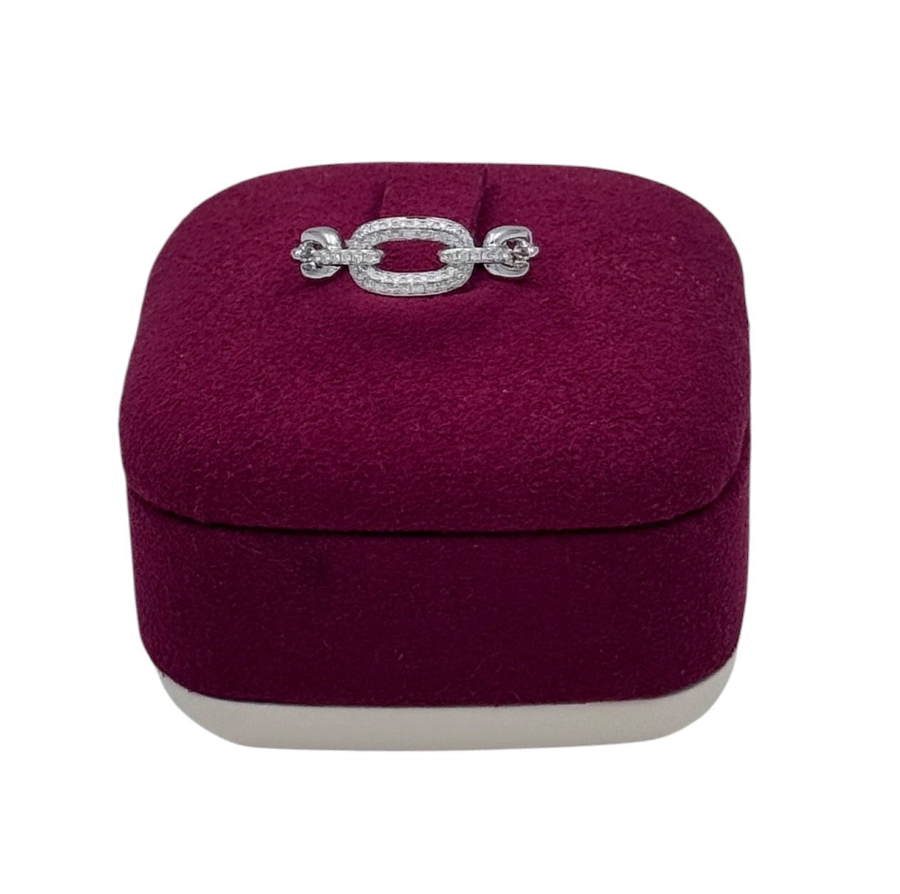 ANELLO a catena GIORGIO VISCONTI IN ORO BIANCO 18kt E DIAMANTI, 0.15ct - ABX17389