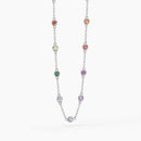 Mabina Donna - Girocollo con punti luce in zirconi multicolor RAINBOW - 553313