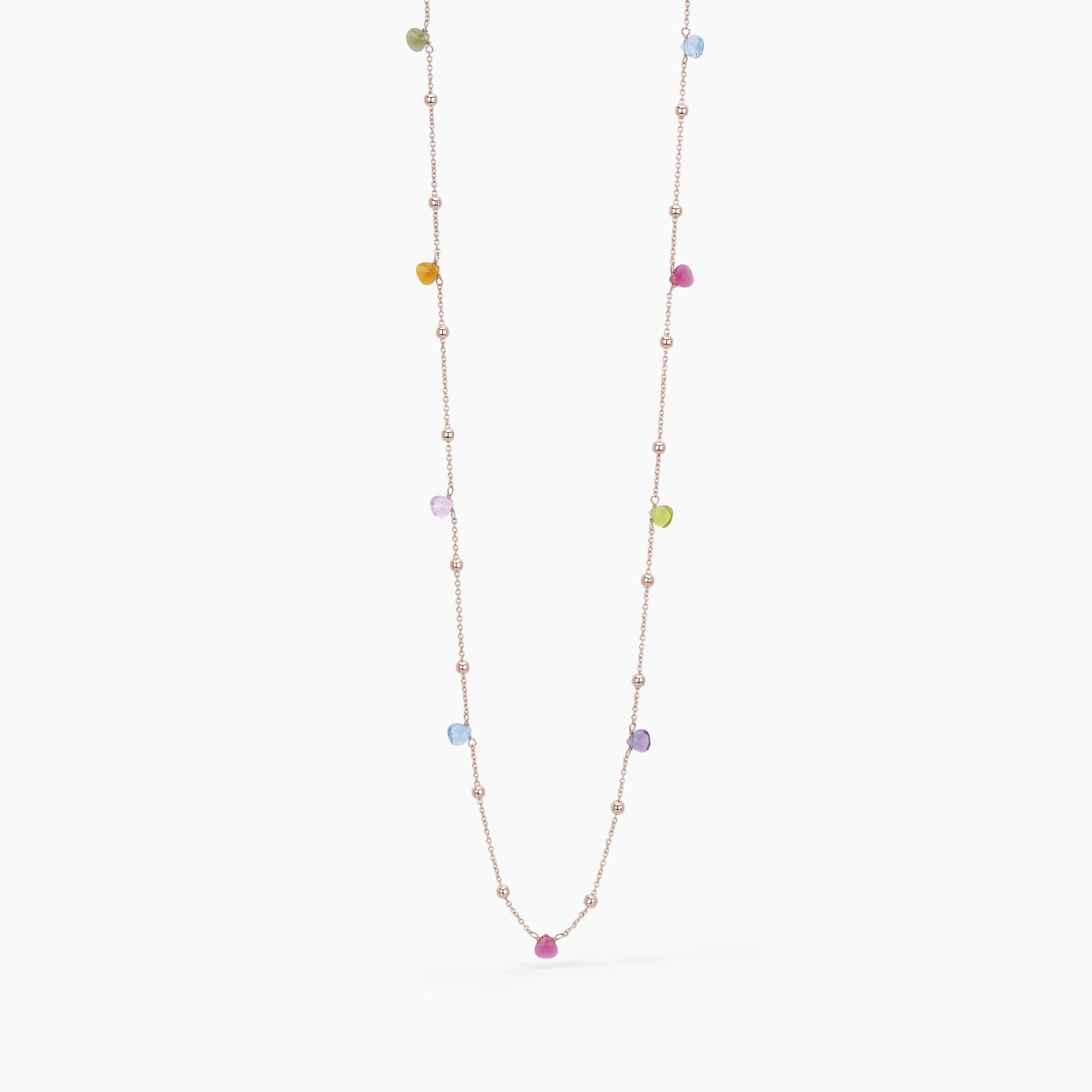 Mabina Donna - Collana lunga rosata con sfere e glass BEAUTY CODE - 553348