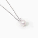Mabina Woman - Silver necklace with cultured pearl FIOR FIORE - 553546