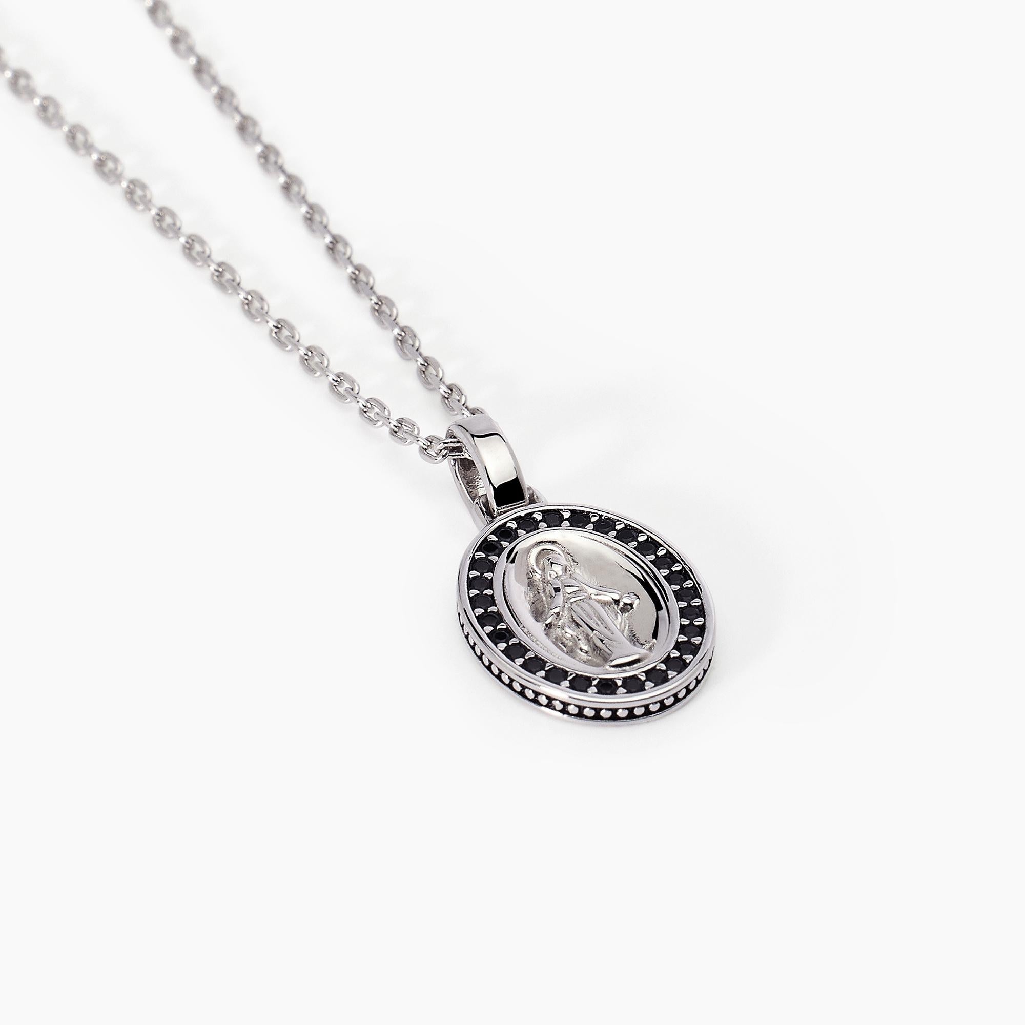 Mabina Man - Silver necklace with MYSTICAL pendant - 553568