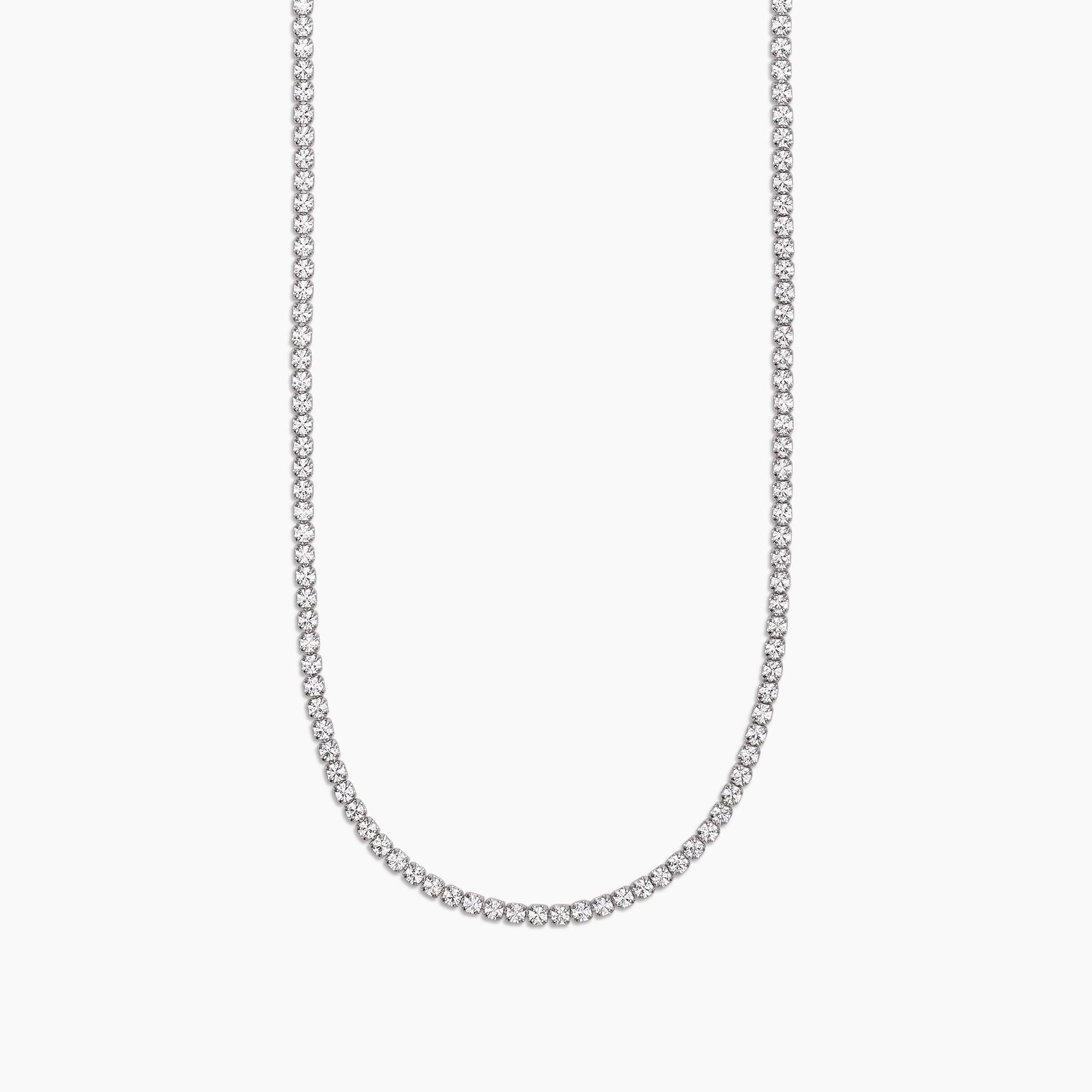 Mabina Man - Tennis necklace with white zircons MINI TENNIS - 553577